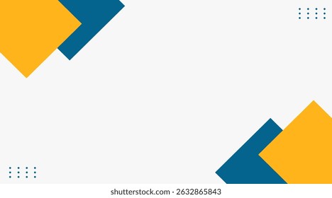 Apresentação Corporativa Moderna Fundo com Formas Geométricas Abstratas. Modelo de negócios azul e amarelo para relatórios, banners da Web e slides