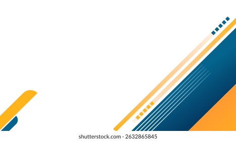 Apresentação Corporativa Moderna Fundo com Formas Geométricas Abstratas. Modelo de negócios azul e amarelo para relatórios, banners da Web e slides