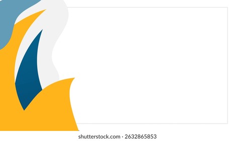 Modern Corporate Presentation Background with Abstract Geometric Shapes. Blue and Yellow Business Template for Reports, Web Banners, and Pitch Deck Slides