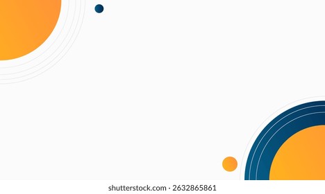 Apresentação Corporativa Moderna Fundo com Formas Geométricas Abstratas. Modelo de negócios azul e amarelo para relatórios, banners da Web e slides
