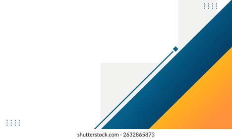 Apresentação Corporativa Moderna Fundo com Formas Geométricas Abstratas. Modelo de negócios azul e amarelo para relatórios, banners da Web e slides