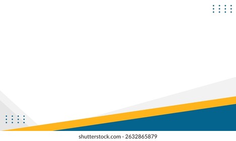 Apresentação Corporativa Moderna Fundo com Formas Geométricas Abstratas. Modelo de negócios azul e amarelo para relatórios, banners da Web e slides