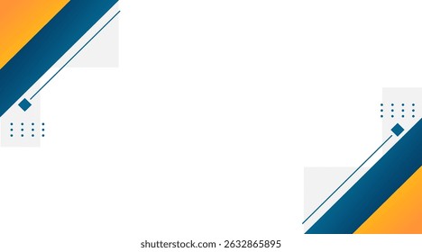 Apresentação Corporativa Moderna Fundo com Formas Geométricas Abstratas. Modelo de negócios azul e amarelo para relatórios, banners da Web e slides