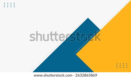 Modern Corporate Presentation Background with Abstract Geometric Shapes. Blue and Yellow Business Template for Reports, Web Banners, and Pitch Deck Slides
