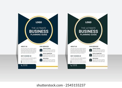 Modernes professionelles Corporate Business Flyer Vektor Vorlage Design Set	