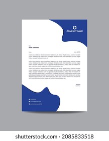 Modern corporate professional letterhead template design