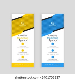 modern corporate rack card design