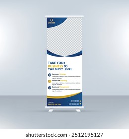 Modern Corporate Rollup Banner Design Template for Business Events and Marketing