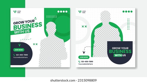 Modern Corporate Social media post template, creative Square social media website post design for business, agency, company, online courses
