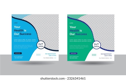 Modern corporate social media post design template