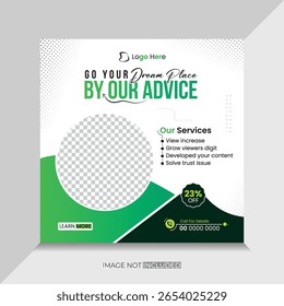 Modern Corporate Social Media Post Template for Business Services and Promotions