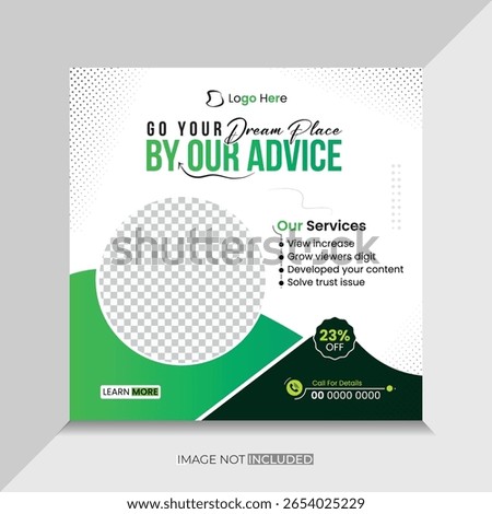 Modern Corporate Social Media Post Template for Business Services and Promotions