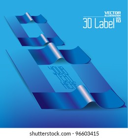 modern corporate three dimensional label vector design