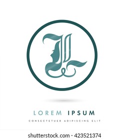 LOGOTIPO MODERNO DE VECTOR CORPORATIVO / DISEÑO DE ICONOS DE UN INICIAL "L" . COLORES UTILIZADOS: TURQUÍA