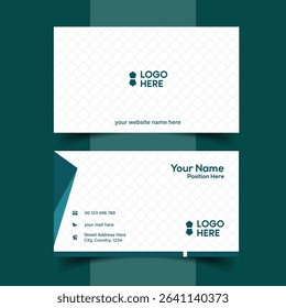 Modern Corporate Visiting Card Design. Creative Double-sided Business Card Template.