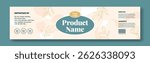 Modern Cosmetics Packaging Label template design, horizontal Cosmetic, skin care, beauty care social media cover, header, web banner design, with organic floral vector background