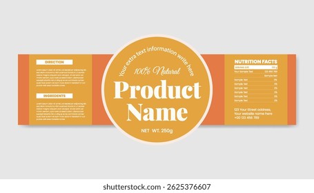 Modern Cosmetics Packaging Label template design, horizontal Cosmetic banner, skin care, beauty care, beauty products details box packaging label design with organic floral vector background
