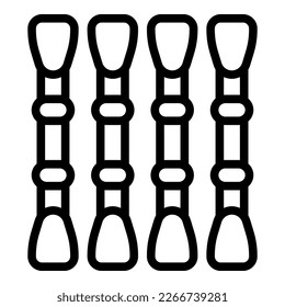 Modern cotton swab icon outline vector. Wood sterile. Makeup cotton