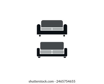 Modern Couch Vector Illustration. Silhouetted Sofa Scene. Plush Settee Outline. Sleek Sofa Silhouette. Comfy Couch Contours. Elegant Couch Etching. Comfortable Curve Contours. Silhouetted Couch Style.