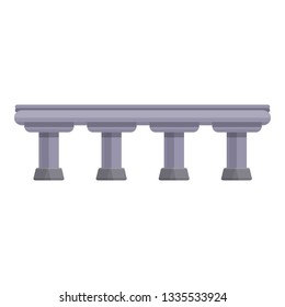 Modern country bridge icon. Cartoon of modern country bridge vector icon for web design isolated on white background