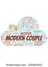 Modern Couple word cloud. Wordcloud made with text only.