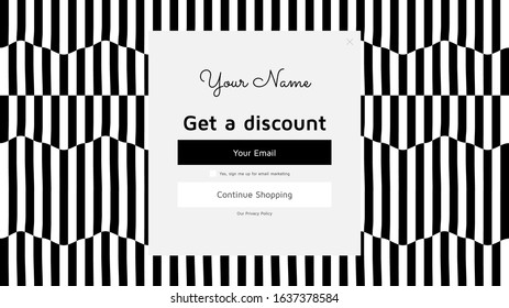 Modern coupon template for web. Universal background with geometric elements for promotion, social media, mobile apps. Discount promo backgrounds with abstract pattern. Email ad newsletter layouts