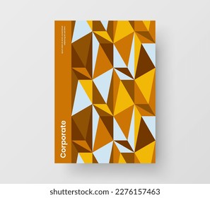 Concepto vectorial de diseño A4 de cubierta moderna. Ilustración del folleto de patrón geométrico limpio.