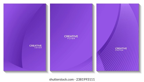 modern cover abstract elegant purple gradient background with lines