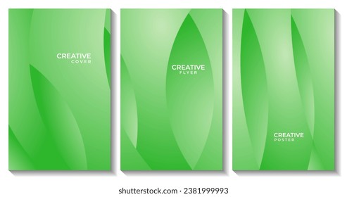 modern cover with abstract green bio leaf background