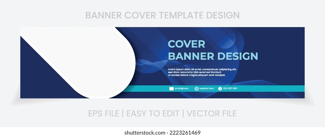 modern cover banner social media. horizontal banner design vector image picture place template. business promotion advertising website.