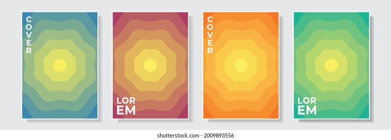 modern cover blooming style texture gradation template design with light effect set collection colorful background vector graphic