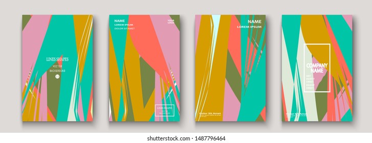 Modern cover collection design. Abstract retro 90s style texture of colorful neon lines. Striped trends background. Future geometric patterns. Design presentations, print, flyer, business cards