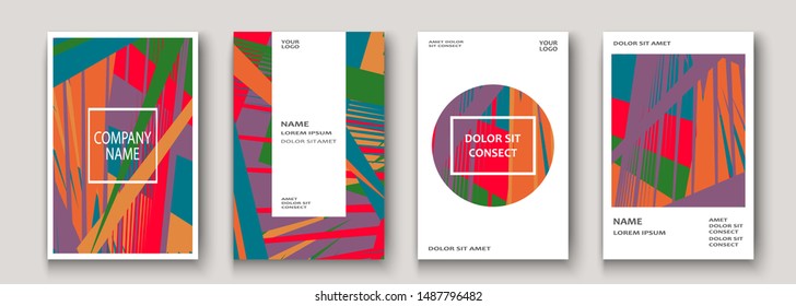 Modern cover collection design. Abstract retro 90s style texture of colorful neon lines. Striped trends background. Future geometric patterns. Design presentations, print, flyer, business cards