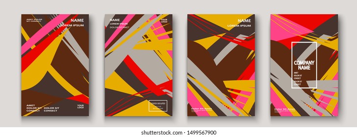 Modern cover collection design. Abstract retro 90s style texture of colorful neon lines. Striped trends background. Future geometric patterns. Design presentations, print, flyer, business cards