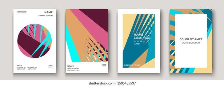 Modern cover collection design. Abstract retro 90s style texture of colorful neon lines. Striped trends background. Future geometric patterns. Design presentations, print, flyer, business cards