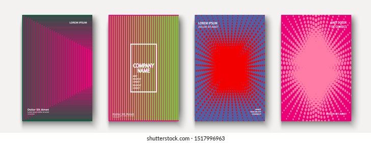 Modern cover collection design. Abstract retro 90s style texture of colorful neon lines. Striped trends background. Future geometric patterns. Design presentations, print, flyer, business cards
