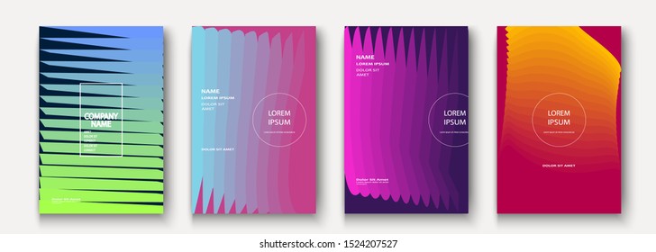 Modern cover collection design. Abstract retro 90s style texture of colorful neon lines. Striped trends background. Future geometric patterns. Design presentations, print, flyer, business cards