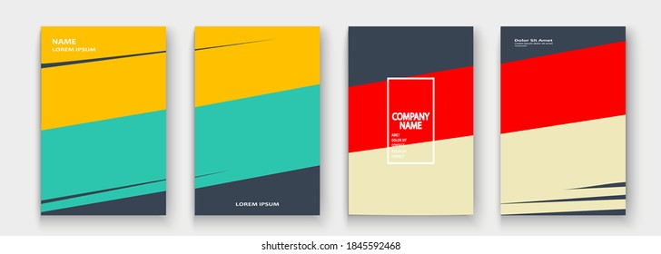 Modern cover collection design vector. Abstract retro style of colorful neon lines texture. Striped trend background. Futuristic geometric stripe pattern. Design presentation, template, business cards