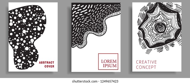 modern cover design with abstract shape element