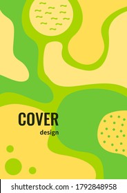 Modern cover design with abstract shape. Vector A4 cover for magazine, brochure, presentation, book, annual report, poster, flyer, etc. Abstract shapes background royalty free vector.