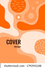 Modern cover design with abstract shape. Vector A4 cover for magazine, brochure, presentation, book, annual report, poster, flyer, etc. Abstract shapes background royalty free vector.