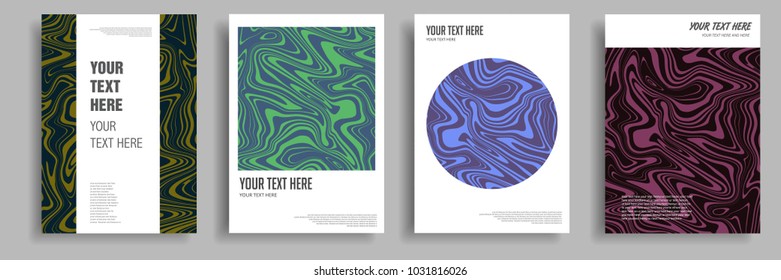 modern cover design with colorful marble texture