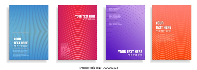 modern cover design with dynamic colorful halftone gradient. vector template for magazine, presentation, brochure, poster in a4 size