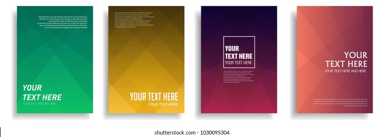 modern cover design with dynamic geometric colorful halftone gradient. vector template for presentation, annual report, brochure, magazine in a4 size