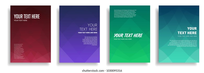 modern cover design with dynamic geometric colorful halftone gradient. vector template for presentation, annual report, brochure, magazine in a4 size