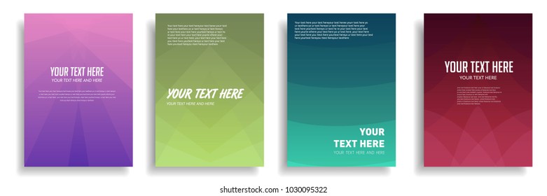 modern cover design with dynamic geometric colorful halftone gradient. vector template for presentation, annual report, brochure, magazine in a4 size
