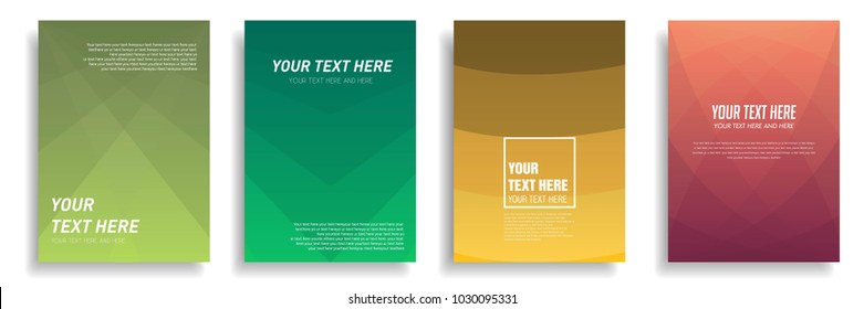 modern cover design with dynamic geometric colorful halftone gradient. vector template for presentation, annual report, brochure, magazine in a4 size