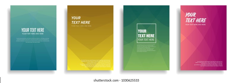modern cover design with dynamic geometric colorful halftone gradient. vector template for magazine, presentation, poster, brochure in a4 size