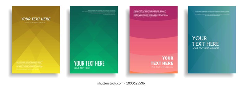modern cover design with dynamic geometric colorful halftone gradient. vector template for magazine, presentation, poster, brochure in a4 size