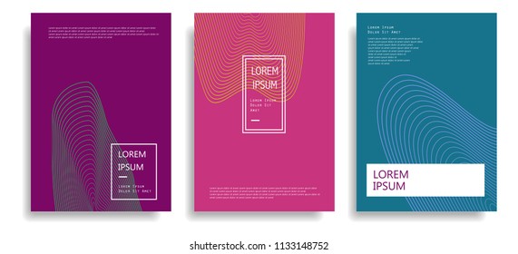 modern cover design with dynamic line shape element